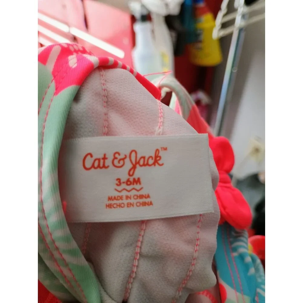 Cat & Jack Floral Print One Piece Size 3-6‎ Months Infant Girl Swimsuit